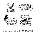 set of handlettered halloween... | Shutterstock .eps vector #1175536651