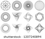 spirograph patterns set. vector ...