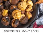 Roasted Chestnuts In Cast Iron...