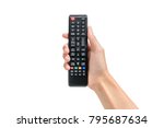 Hand Holding Remote Control...
