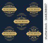 vector set of vintage luxury... | Shutterstock .eps vector #1668288007