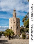 Small photo of The Torre del Oro (Tower of Gold) is a dodecagonal military watchtower in Sevilla, Spain. It was erected by the Almohad Caliphate in order to control access to Seville via the Guadalquivir river.