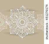 zentangle mandala for coloring... | Shutterstock .eps vector #451270174