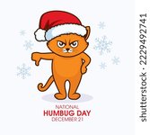 National Humbug Day Vector. Cat ...