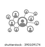 social network icon  people... | Shutterstock .eps vector #390109174