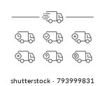 fast shipping delivery truck.... | Shutterstock .eps vector #793999831