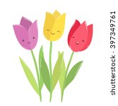 Cute Funny Tulips Characters....