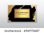 vector business card. luxury... | Shutterstock .eps vector #696970687