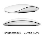 Computer mouse on a white background, close-up
