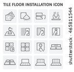 tile floor and installation... | Shutterstock .eps vector #465811544