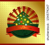 christmas vintage card. | Shutterstock .eps vector #154579247