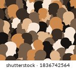 people profile heads. seamless... | Shutterstock .eps vector #1836742564