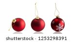 Red Christmas Ball Isolated On...