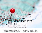 Shenzen pinned on a map of China
