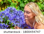 Young Dutch Woman Smells Blue...