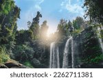Small photo of Landscape of mighty Phnom Kulen waterfall in Siem Reap, Cambodia