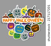 vector stickers.halloween | Shutterstock .eps vector #217117201