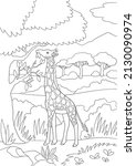 coloring page. big spotted... | Shutterstock .eps vector #2130090974