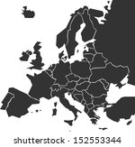 map of europe  vector... | Shutterstock .eps vector #152553344