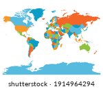 world map. high detailed blank... | Shutterstock .eps vector #1914964294
