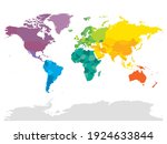 colorful political map of world.... | Shutterstock .eps vector #1924633844