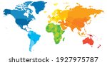 colorful political map of world.... | Shutterstock .eps vector #1927975787