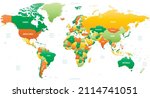 world map detailed political... | Shutterstock .eps vector #2114741051
