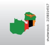 zambia national flag in country ... | Shutterstock .eps vector #2158314517