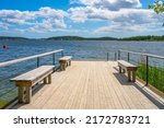 small wooden pier on... | Shutterstock . vector #2172783721