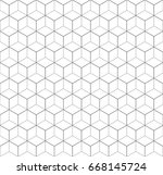 heaxgon seamless pattern.... | Shutterstock .eps vector #668145724