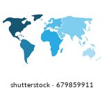 multicolored world map divided... | Shutterstock .eps vector #679859911