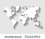 white vector map of world.... | Shutterstock .eps vector #761614921