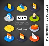 isometric flat icons  3d... | Shutterstock .eps vector #385061521