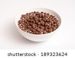Breakfast Bowl With Chocolate Balls Corn Flakes