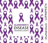 purple ribbon. alzheimers... | Shutterstock .eps vector #1399899374