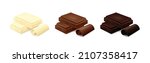two pieces of chocolate bar  ... | Shutterstock .eps vector #2107358417