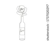 minimalist style bottle with... | Shutterstock .eps vector #1737020297