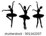 ballerinas silhouettes ... | Shutterstock .eps vector #301162337