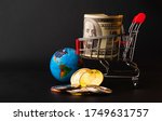 Shopping Cart With Golden Ether ...