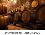 Cellar With Barrels For Storage ...