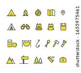 camping vector outline icons.... | Shutterstock .eps vector #1655975461