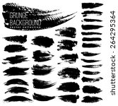 set of black ink vector stains | Shutterstock .eps vector #264295364