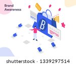brand awareness isometric... | Shutterstock .eps vector #1339297514