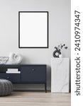 Blank picture frame mockup on a ...