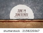 Small photo of Juneteenth (June 19) rising sun abstract paper landscape – also known as Freedom Day, Jubilee Day, Liberation Day, and Emancipation Day