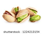 Pistachios Isolated On A White...