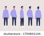 young male character poses... | Shutterstock .eps vector #1704841144