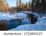 The Mississippi headwaters during spring, located in Itasca State Park in Minnesota, USA