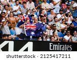 Small photo of MELBOURNE, AUSTRALIA - JANUARY 23: Crowd atmosphere when Nick Kyrgios and Thanasi Kokkinakis , play against Ariel Behar and Gonzalo Escobar in the 2022 Australian Open at Melbourne Park