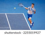 Small photo of MELBOURNE, AUSTRALIA - JANUARY 23: Novak Djokovic of Serbia plays Alex de Minaur of Australia in the 4th round on day 8 of the 2023 Australian Open at Melbourne Park on January 23, 2023